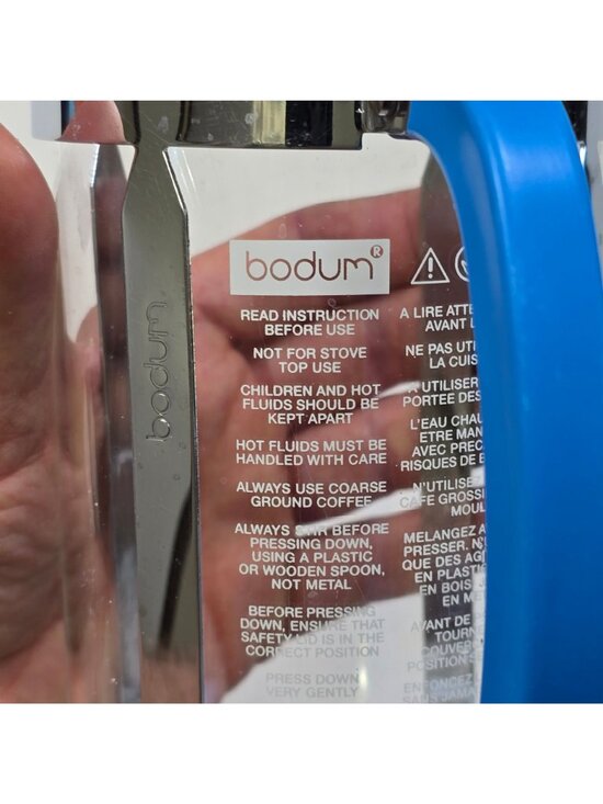 Bodum Limited Edition 70th Anniversary Red Yellow Blue Coffee French Press 2014 - Picture 2 of 6